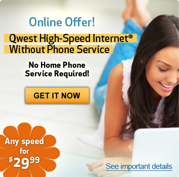 Online Offer!  CenturyLink High-Speed Internet® Without Phone Service.  No Home Phone Service Required!  Any speed $29.99.  Get it now!
